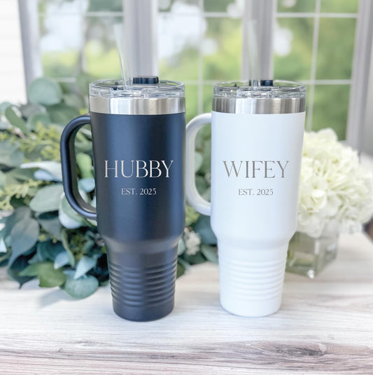 MR. & MRS Tumblers Set.