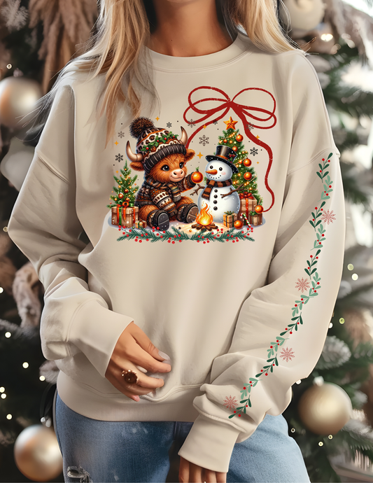 Whismsical Cow Chrsitmas